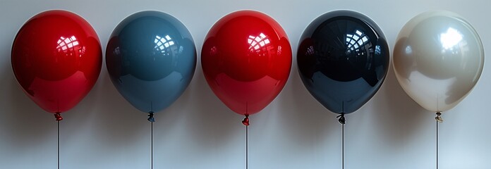 Red, Blue, and Black Balloons: A Pop of Color for the Month of Love Generative AI