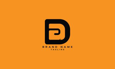 DA, AD, Abstract initial monogram letter alphabet logo design