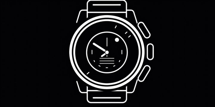 A timeless black and white watch, perfect for any occasion. This elegant accessory adds a touch of sophistication to any outfit