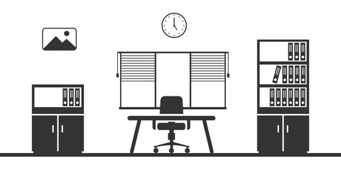 office icon. Workplace symbol background vector ilustration.