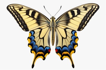 Fototapeta premium A butterfly resting on a white surface. Suitable for nature-themed designs and illustrations