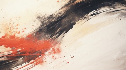 A vibrant painting featuring bold red and black brush strokes. Perfect for adding a pop of color...