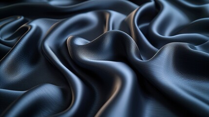 Fototapeta premium Fashionable Fabric: Blue Velvet Wrap Around Generative AI