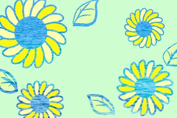 ひまわりのポストカード