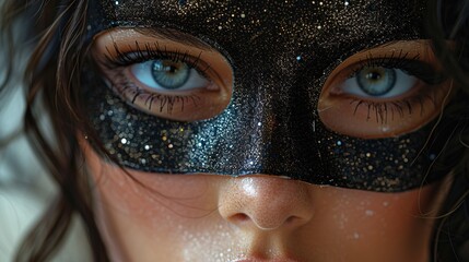 Glittery Masked Beauty: A Glamorous Face Mask for the Modern Woman Generative AI