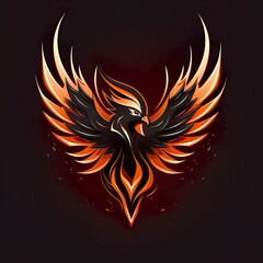 phoenix logo esport and gaming vector mascot design