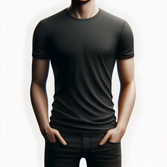 Black t-shirt mockup