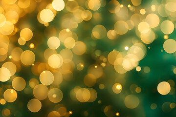 Golden Bokeh Lights on Festive Background for Holiday Season