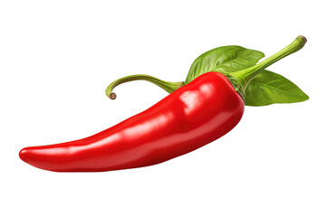 Red chili and spicy and with isolated on a Transparent background. Generative AI