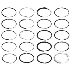 Fototapeta premium Vector Grunge Circle . Grunge Circle Element for your Design . Rubber Stamp Texture . Distress Border Frame isolated on white background in eps 10.