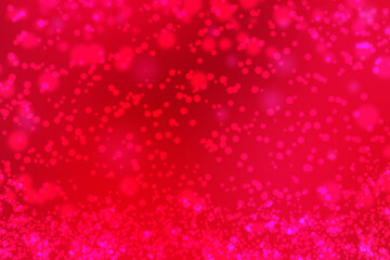 Elegant red bokeh background,Abstract images that are sensual and shimmering, There is a shimmering light that looks charming,Suitable for celebrating Christmas Day and Valentine's Day.