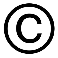 Fototapeta premium copyright symbol, resizable, no background