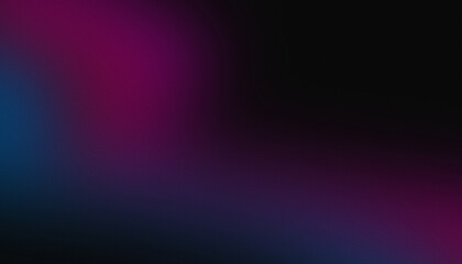 Fototapeta premium Dark blue and pink glowing grainy gradient background. Colorful noise texture backdrop for webpage header or banner.
