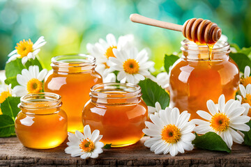 Obraz na płótnie Canvas honey and flowers