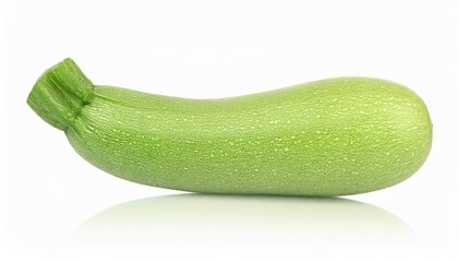 Ripe light-green zucchini isolated on white background. Healthy food photography concept.