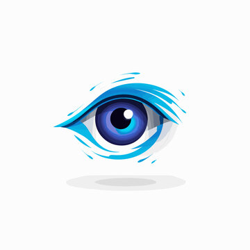 Vision Logo, eye vision logo design inspiration, usable for technology and company logos, vector illustration