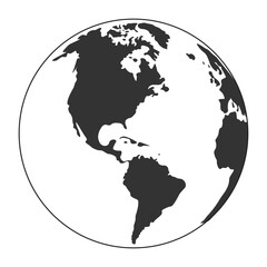 globe earth vector icon. World sphere map symbol design vector ilustration.