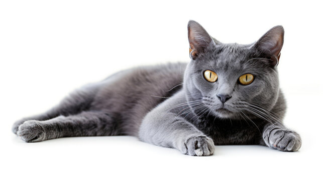 Sapphire Eyes Shine: A Photo of a Stunning Blue Cat in Perfect Focus