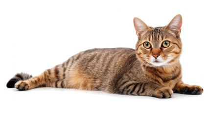 An Ocicat Cat Takes Center Stage on a Clear Background