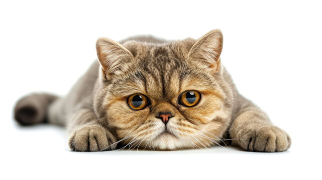 A Captivating Photo of an Exotic Shorthair Cat