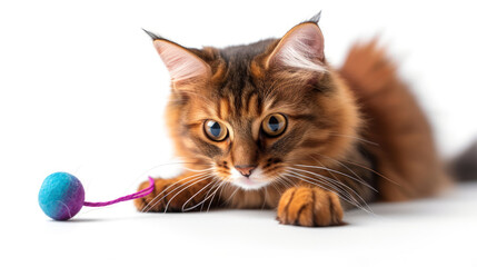 A Close-Up of a Somali Cat's Playful Energy and Stunning Red Fur
