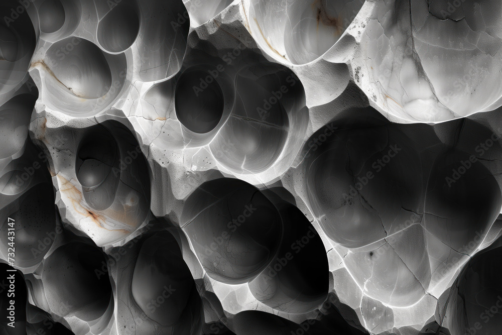 Poster abstract parametric concrete facade. background image. created with generative ai technology