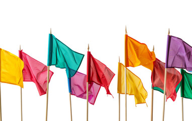 Colorful Flags in Celebration transparent background.