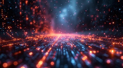 Obraz premium Fiber-optic networks and wireless data transfer technologies have made data storage and processing faster and more secure than ever before.