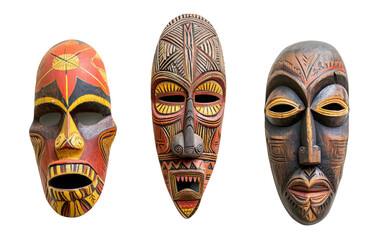 The Cultural Artistry of Traditional Masks transparent background.