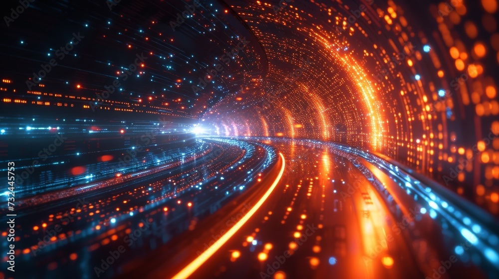 Poster experience the future of online communication with our advanced binary code technology, ensuring hig