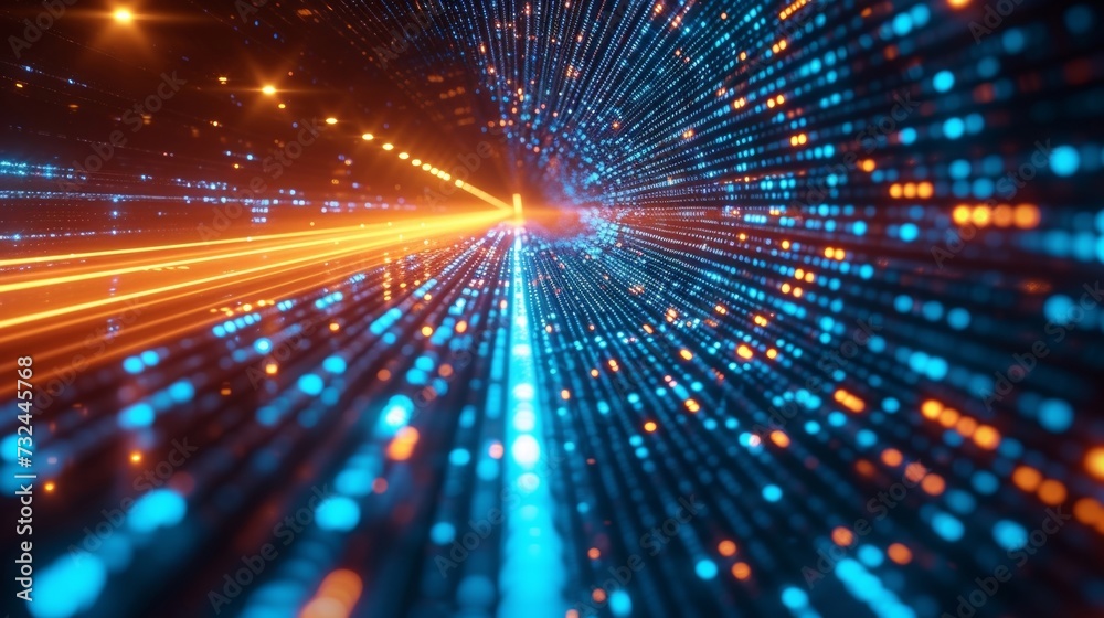 Poster experience the future of online communication with our advanced binary code technology, ensuring hig