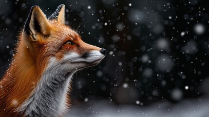 Obraz premium The red fox's vibrant fur stands out against the snowy Finnish landscape, making it a favorite subject for wildlife artists and photographers.