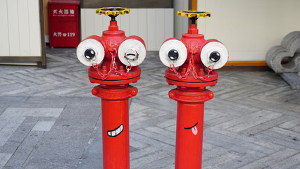 fire hydrant in the city Fuzhou China