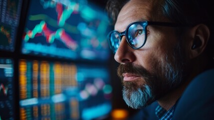 The financial expert uses cutting-edge software to forecast market volatility, aiding investors in making strategic decisions for maximum profit and minimal risk.
