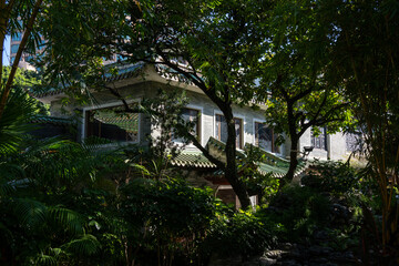 gazebo in the garden house in the forest Guangzhou China