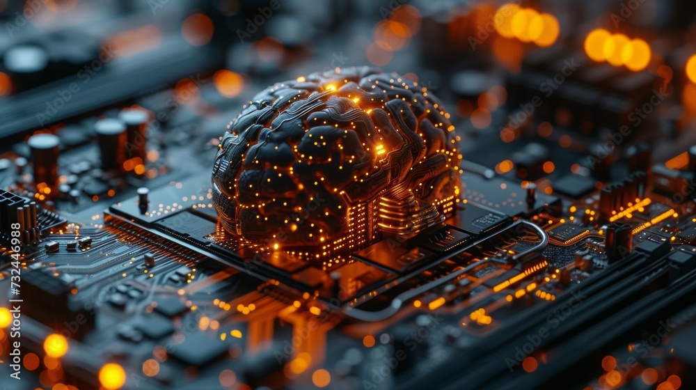 Poster ai-powered motherboards with advanced semiconductor chips are transforming the tech industry with li