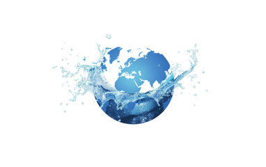 Emblem for Global Water Solutions transparent background.
