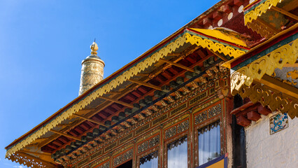Fototapeta na wymiar Chinese temple, Tibbet, China