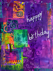 illustration of a happy birthday card