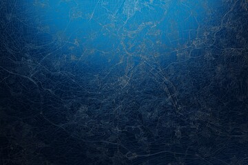 Street map of Stuttgart (Germany) engraved on blue metal background. View with light coming from top. 3d render, illustration - obrazy, fototapety, plakaty