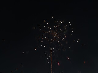 Picture of a fireworks shot on the festival of Makar Sankranti
