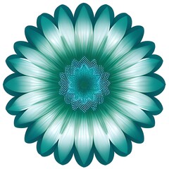 blue flower spiritual symbol on white background.