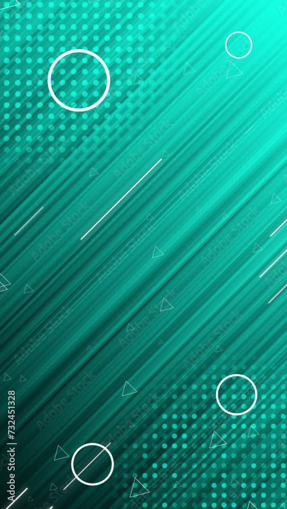 Wall mural speed line background. seamless looped blue colored diagonal moving lines and shapes motion backgrou