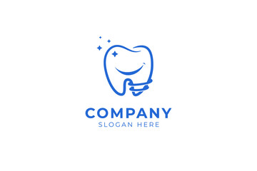 Tooth Teeth Smile Dentist Logo Icon Design Template Flat Vector