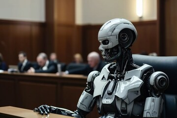 Robot in modern court.