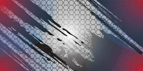 black white halftone gradient color pattern grunge texture background. Modern pentagon pop art comic sport style vector illustration - obrazy, fototapety, plakaty