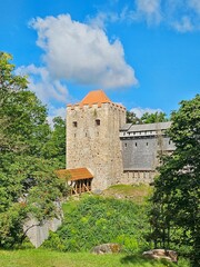 Old Sigulda Castle in Gauja National Park in Latvia