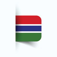 Fototapeta na wymiar The Gambia national flag, The Gambia National Day, EPS10. The Gambia flag vector icon