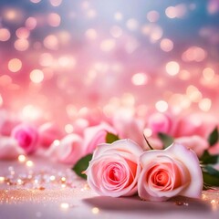 pink roses background, Valentine's​ background​