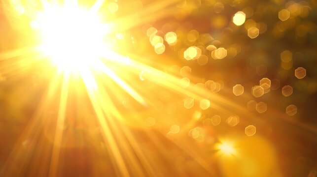 Abstract sun with flare. Light-filled, natural background with wallpaper of sunshine